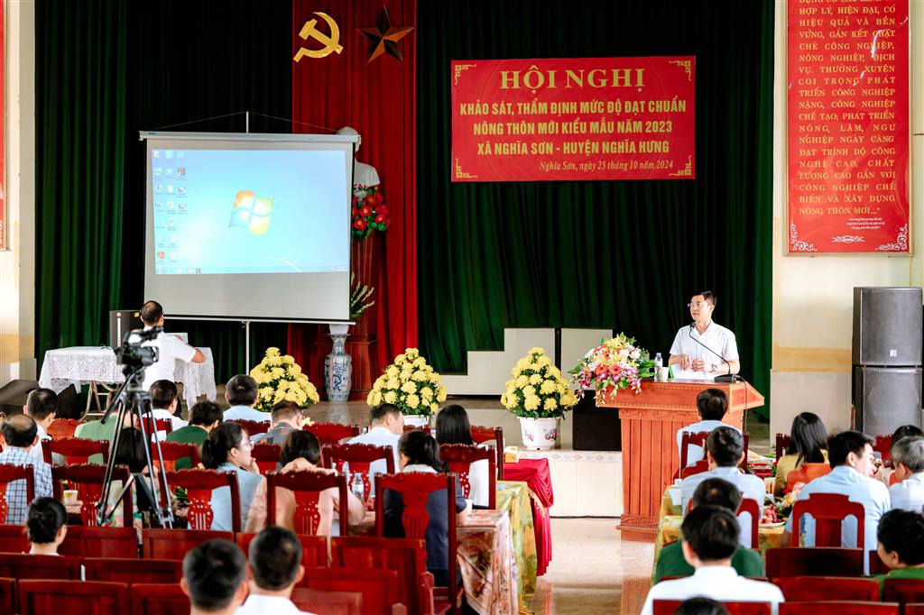 Xã Nghĩa Sơn đón đoàn thẩm định xã Nông thôn mới kiểu mẫu